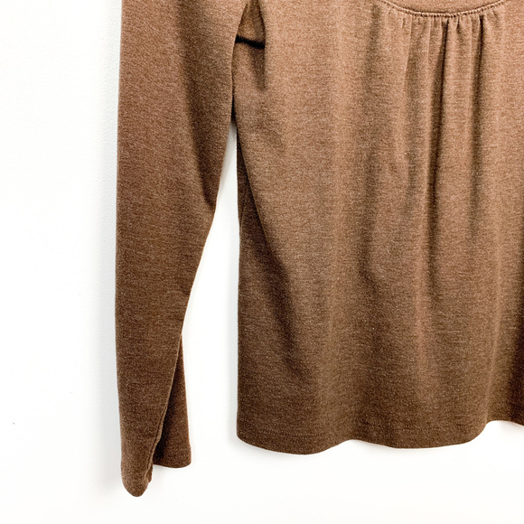 St. John's Bay Brown Long Sleeve Crew Neck - Picture 4 of 8